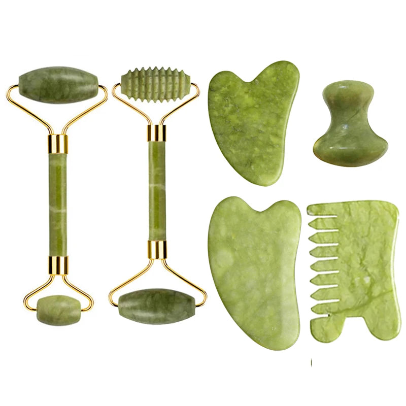 ROULEAU DE JADE NATUREL ET GUA SHA