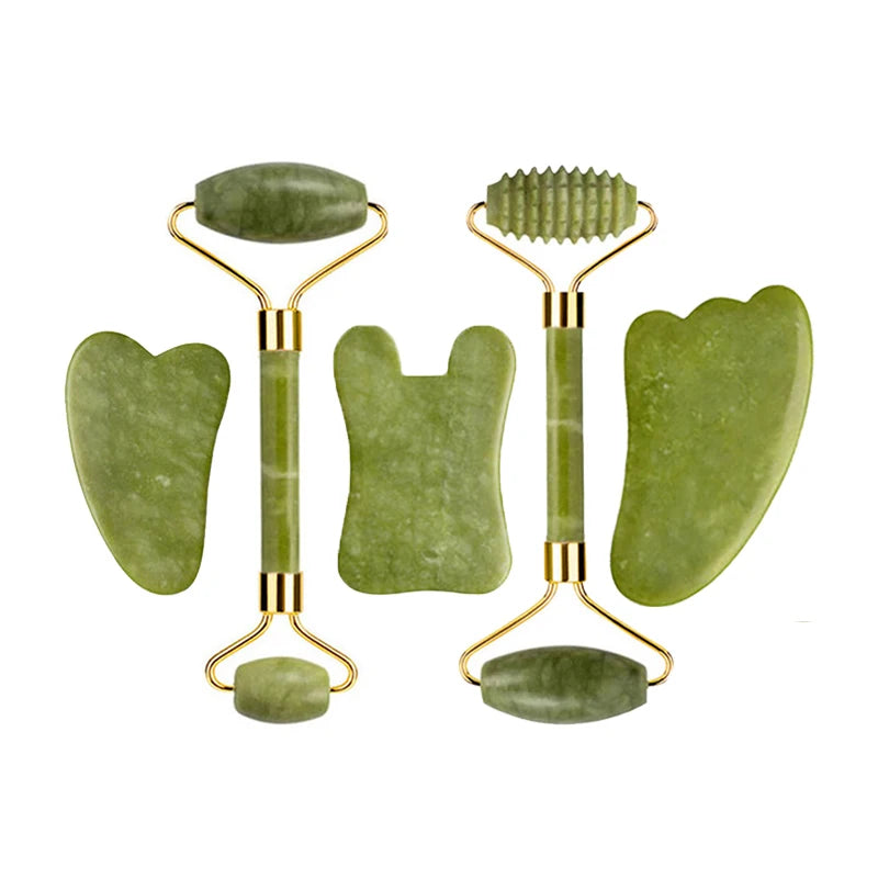ROULEAU DE JADE NATUREL ET GUA SHA