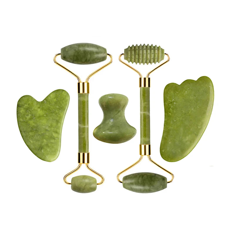 ROULEAU DE JADE NATUREL ET GUA SHA