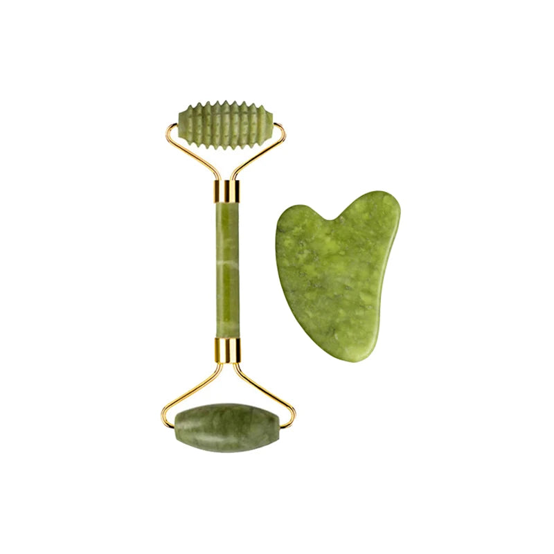 ROULEAU DE JADE NATUREL ET GUA SHA
