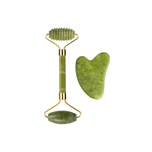 ROULEAU DE JADE NATUREL ET GUA SHA