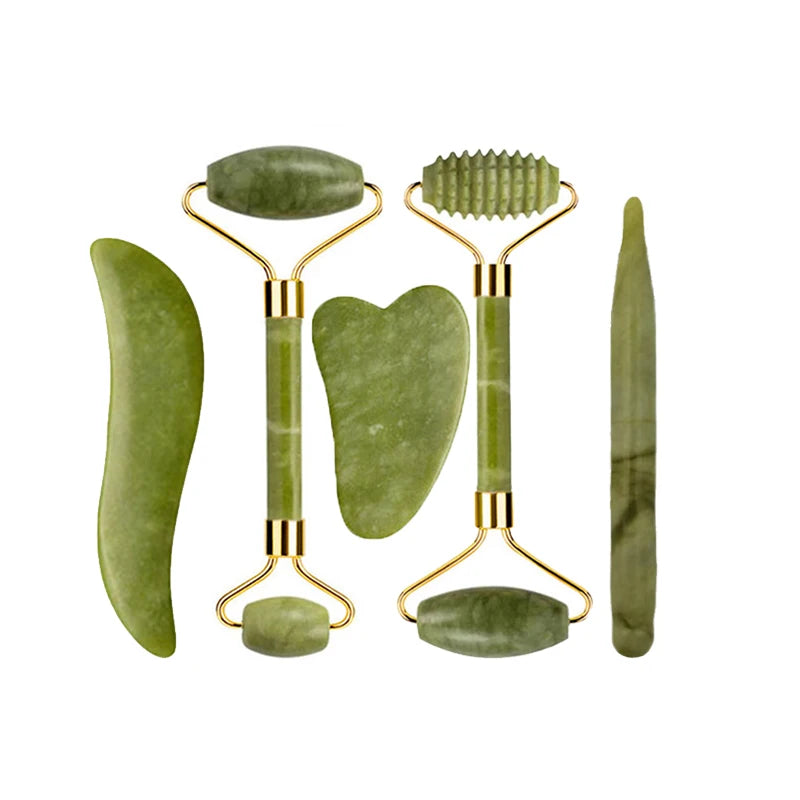 ROULEAU DE JADE NATUREL ET GUA SHA