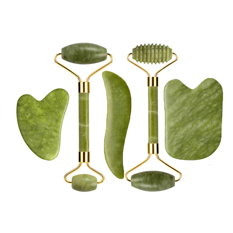 ROULEAU DE JADE NATUREL ET GUA SHA
