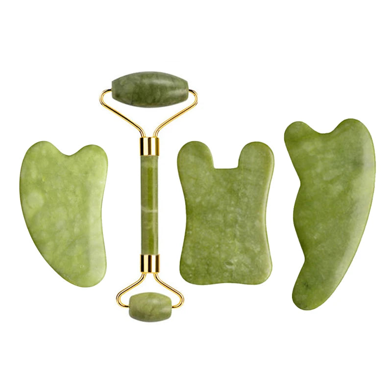 ROULEAU DE JADE NATUREL ET GUA SHA