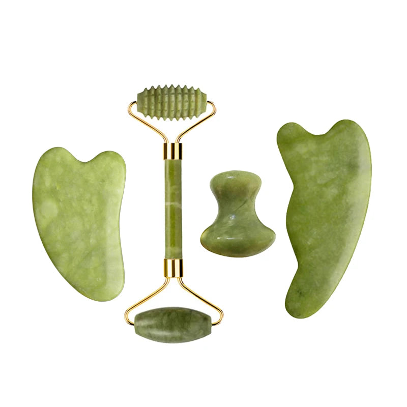 ROULEAU DE JADE NATUREL ET GUA SHA
