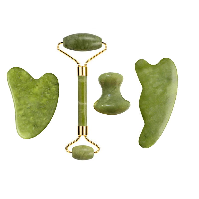 ROULEAU DE JADE NATUREL ET GUA SHA