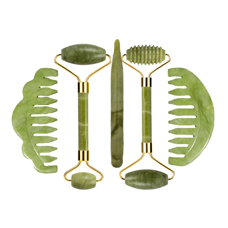 ROULEAU DE JADE NATUREL ET GUA SHA