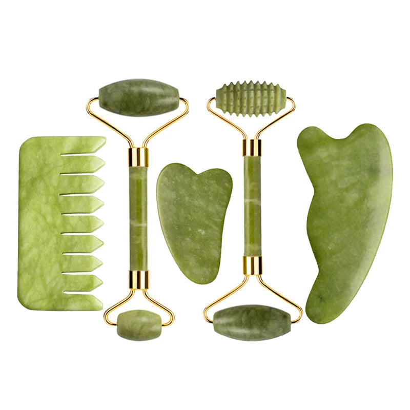 ROULEAU DE JADE NATUREL ET GUA SHA