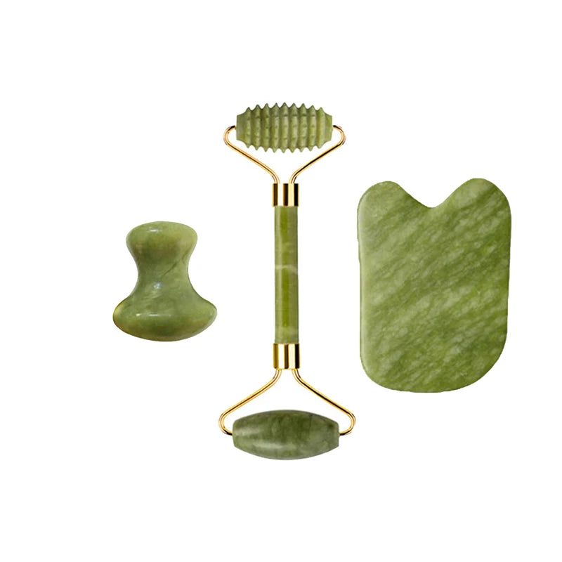 ROULEAU DE JADE NATUREL ET GUA SHA